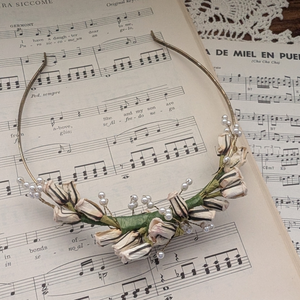 Vintage Floral Pearl Bridesmaid Headband